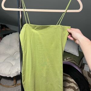 Green Spaghetti Strap Top